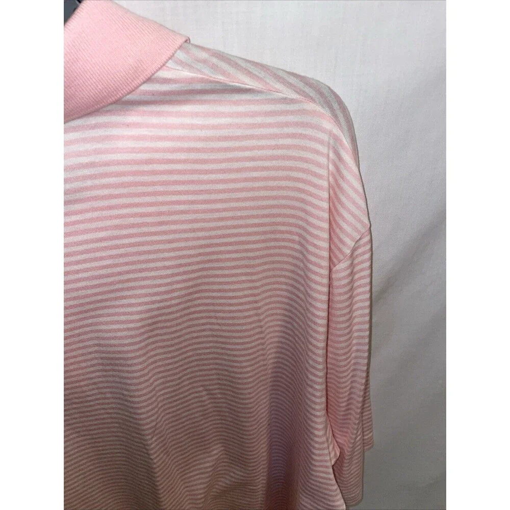 Polo Ralph Lauren Men’s Golf Shirt Size 2XL Pink Striped Athleisure Tennis